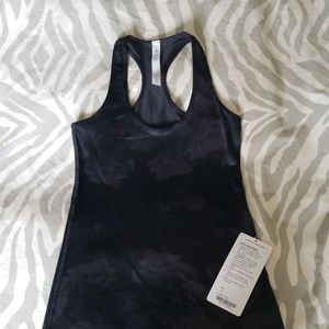 NWT lululemon Cool Racerback Black Grey print 4